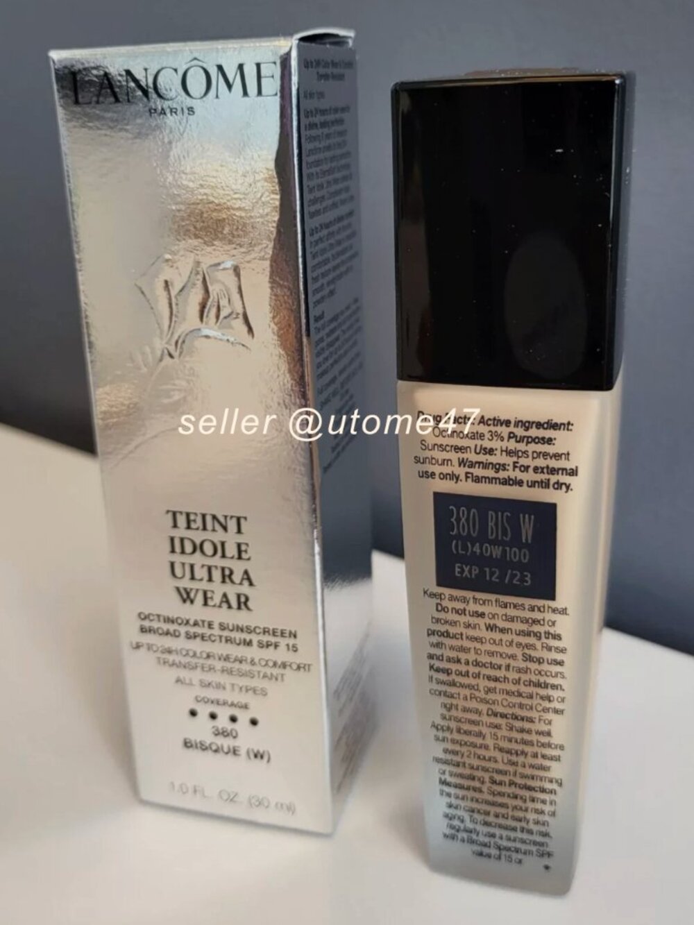 Lancome  #380 BISQUE W EXP 12-23-Teint Idole Ultra Wear Foundation Classics-